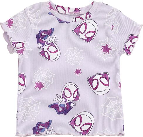 Marvel Spidey and His Amazing Friends Ribbed T-Shirt and Shorts Outfit Set Newborn to Little Kid Sizes (0-3 Months - 7-8) in Saudi Arabia