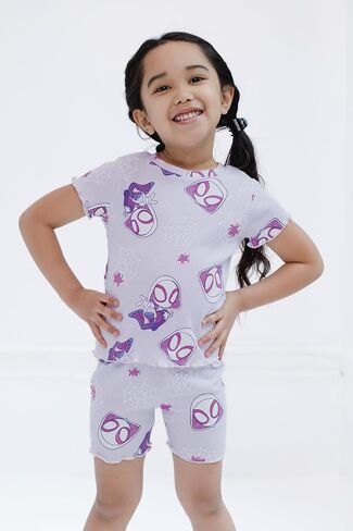 Marvel Spidey and His Amazing Friends Ribbed T-Shirt and Shorts Outfit Set Newborn to Little Kid Sizes (0-3 Months - 7-8) in Saudi Arabia