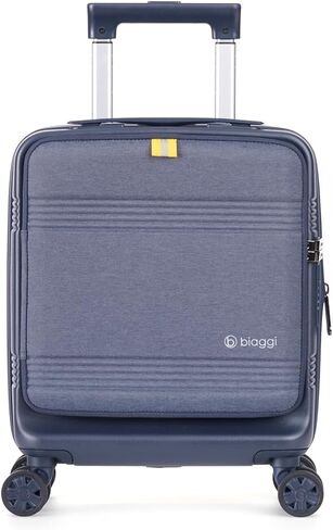 biaggi Runway Hybrid Expandable Underseat Carry-On – Lightweight TSA-Approved Polycarbonate Travel Bag, Perfect for Getaways & Long Weekends (Expandable Underseater, Navy Blue) in Saudi Arabia