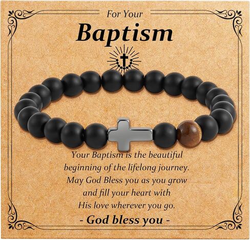 Cross Bracelets Gifts for Boys, Easter Basket Stuffers First Communion Baptism Confirmation Gifts for Boys in Kuwait