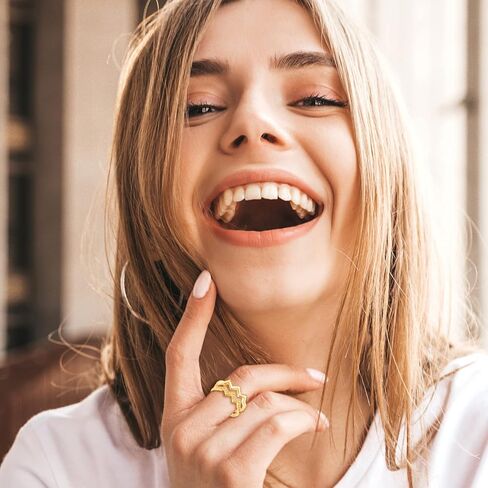 Daughter Gifts from Mom Highs and Lows Ring Zircon Double Wave Rings Mother Daughter Rings Trendy Stuff Birthday Mothers Day Gifts 2025 in Kuwait