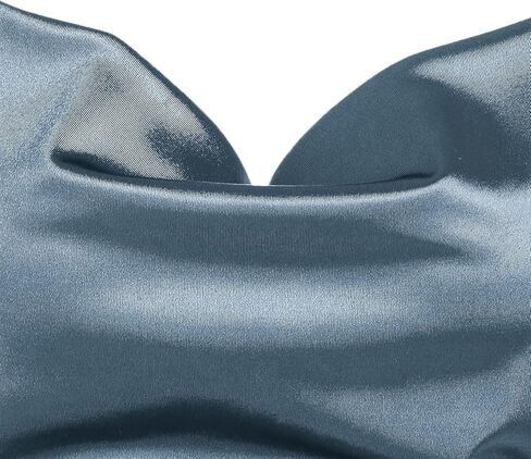 ZAFUL Women's Satin Sleeveless Spaghetti Strap Mini Dress Sexy Slip Cowl Neck Silky Cocktail Party Dresses in Saudi Arabia