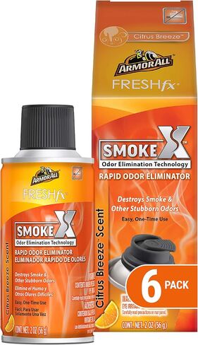 Armor All Fresh FX Smoke X Car Odor Eliminator Spray , Car Air Freshener Spray, Citrus Breeze Scent, 2 Oz in Saudi Arabia
