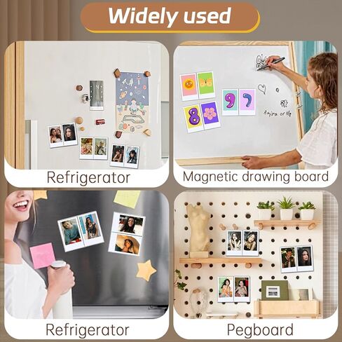10Pack Magnetic Refrigerator Mini Picture Frames fit 2x3 Picture, Acrylic Photo Frame Compatible with Fujifilm Instax Polaroid Mini for Home Office Fridge/Locker (Clear, 1 Picture) in Kuwait