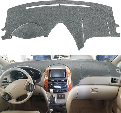 Dash Cover Mat Custom Fit for Toyota Sienna 2004-2010, Dashboard Cover Pad Carpet Protector (Dark Gray) F99 in Saudi Arabia