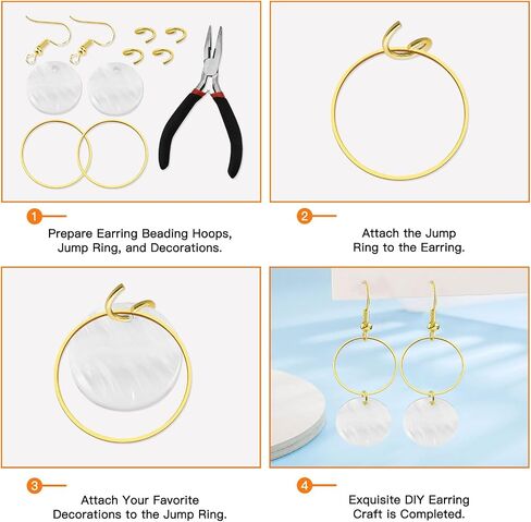 200pcs Earrings Beading Hoop 12/15/20/25mm Earring Finding Beading Hoop Earrings Hypoallergenic Round Earrings Open Bezel Pendant Frame for DIY Jewelry Making(Silver) in Kuwait