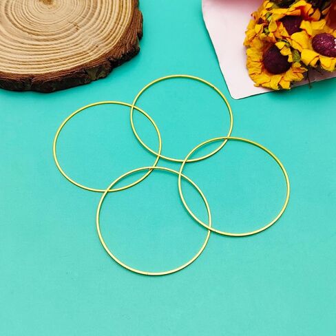 200pcs Earrings Beading Hoop 12/15/20/25mm Earring Finding Beading Hoop Earrings Hypoallergenic Round Earrings Open Bezel Pendant Frame for DIY Jewelry Making(Silver) in Kuwait