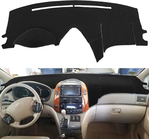 Dash Cover Mat Custom Fit for Toyota Sienna 2004-2010, Dashboard Cover Pad Carpet Protector (Dark Gray) F99 in Saudi Arabia