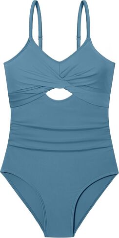 Wiqi Girls Swimsuit قطعة واحدة للسباحة تويست أشرطة قابلة للتعديل in Kuwait