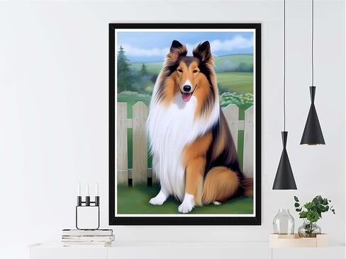 فاييو 5D DIY مجموعات فن الماس للبالغين الكلاب ، قبلة الفتاة الفنية الماس ، وأطقم الطلاء الماس كاملة الحفر جولة القماش الحرفي للمنزل للديكور الجدار هدية 14x14 بوصة in Kuwait