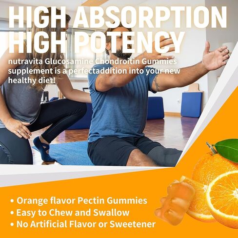 Glucosamine Chondroitin Gummies with MSM & Elderberry Extra Strength - Joint Support, Antioxidant Immune Support Supplement for Adults, Men & Women.60 Blueberry Chews in Saudi Arabia