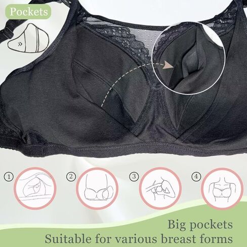 Mastectomy Bra Post Surgery Bra Pocket Bra for Breast Prosthesis Breast Forms in Kuwait