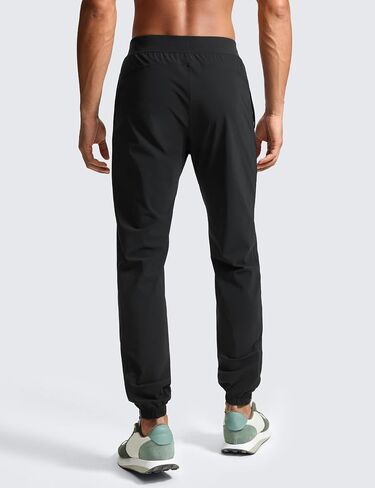 CRZ YOGA Athletic Joggers for Men - 31" Lightweight Running Training Pants with Zip Pockets and Ankle Zippers in Saudi Arabia