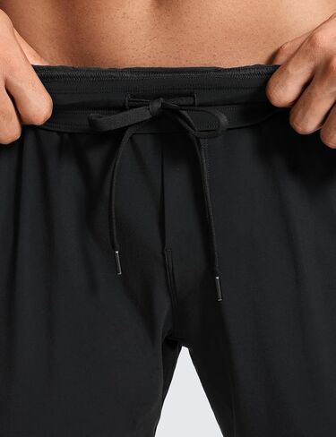 CRZ YOGA Athletic Joggers for Men - 31" Lightweight Running Training Pants with Zip Pockets and Ankle Zippers in Saudi Arabia