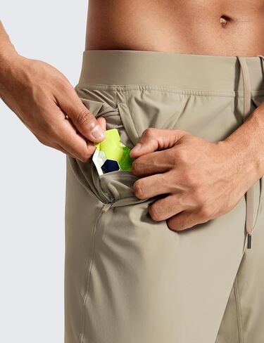 CRZ YOGA Athletic Joggers for Men - 31" Lightweight Running Training Pants with Zip Pockets and Ankle Zippers in Saudi Arabia