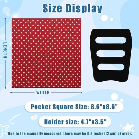 Pocket Squares for Men, Polka Dots Cotton Men's Handkerchiefs with Pocket Square Holder for Wedding Party Daily Suit in Saudi Arabia