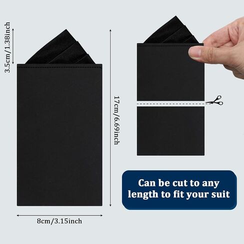 Prefolded Pocket Squares for Men, Triangles Men's Handkerchiefs Pocket Square on Card for Suit Jacket Tuxedo in Saudi Arabia