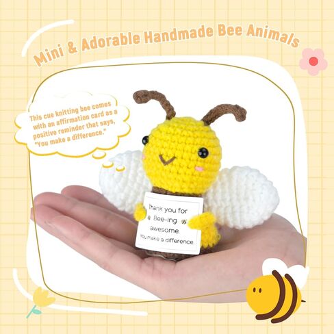 ddLUCK Mini Funny Knitted Wool Eggplant Toy with Positive Card, for Her Him, Cute Crochet Doll for Teens Kids, Cheer Up Gift for Women Men with Emotional Encouragement Card Desktop Decors in Kuwait