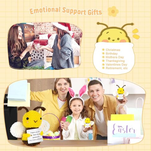 ddLUCK Mini Funny Knitted Wool Eggplant Toy with Positive Card, for Her Him, Cute Crochet Doll for Teens Kids, Cheer Up Gift for Women Men with Emotional Encouragement Card Desktop Decors in Kuwait