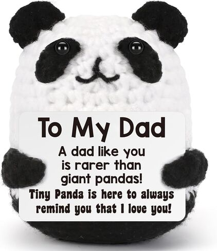 BdayPtion Uncle Gifts for Fathers Day, Birthday Best Uncle Gifts from Niece Nephew, I Love You Gift to My Favorite Uncles, Funny Handmade Crochet Animals Panda Uncles Present in Kuwait
