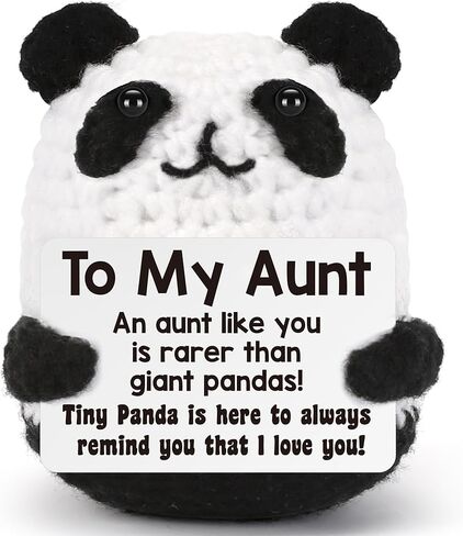 BdayPtion Uncle Gifts for Fathers Day, Birthday Best Uncle Gifts from Niece Nephew, I Love You Gift to My Favorite Uncles, Funny Handmade Crochet Animals Panda Uncles Present in Kuwait