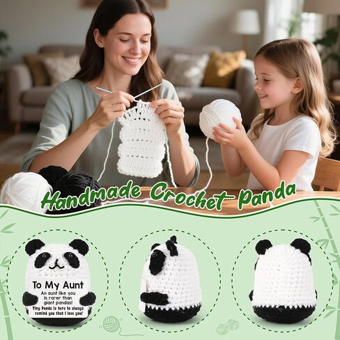 BdayPtion Uncle Gifts for Fathers Day, Birthday Best Uncle Gifts from Niece Nephew, I Love You Gift to My Favorite Uncles, Funny Handmade Crochet Animals Panda Uncles Present in Kuwait