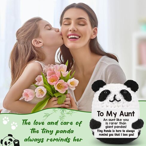 BdayPtion Uncle Gifts for Fathers Day, Birthday Best Uncle Gifts from Niece Nephew, I Love You Gift to My Favorite Uncles, Funny Handmade Crochet Animals Panda Uncles Present in Kuwait