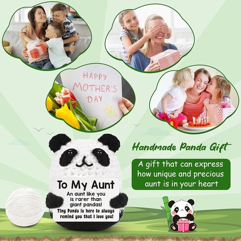 BdayPtion Uncle Gifts for Fathers Day, Birthday Best Uncle Gifts from Niece Nephew, I Love You Gift to My Favorite Uncles, Funny Handmade Crochet Animals Panda Uncles Present in Kuwait