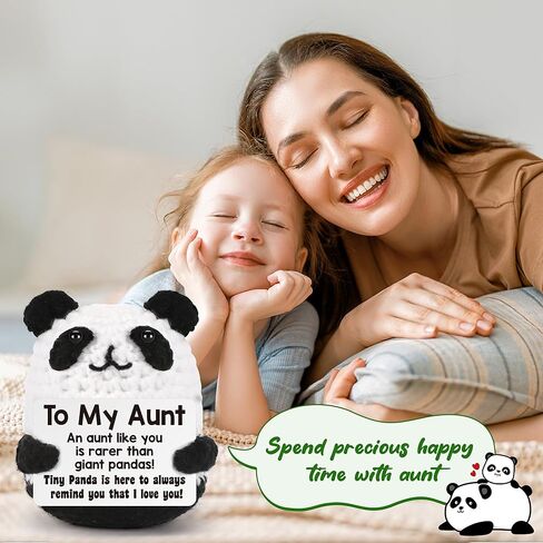 BdayPtion Uncle Gifts for Fathers Day, Birthday Best Uncle Gifts from Niece Nephew, I Love You Gift to My Favorite Uncles, Funny Handmade Crochet Animals Panda Uncles Present in Kuwait
