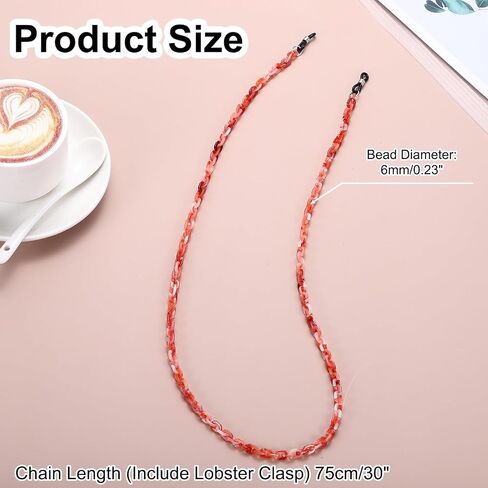 uxcell Eyeglass Chains for Women, Resin Eyeglass Holder Chains Adjustable Sunglasses Lanyards Holder Chains in Kuwait