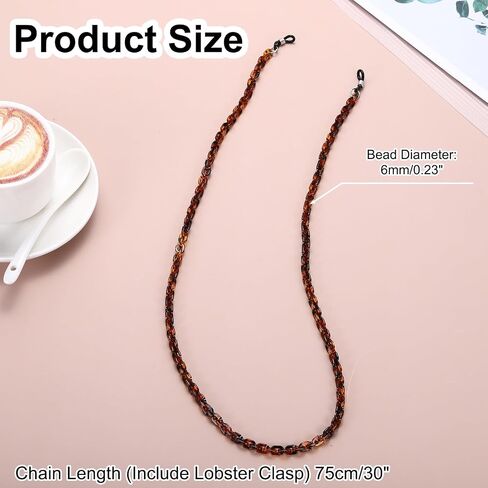 uxcell Eyeglass Chains for Women, Resin Eyeglass Holder Chains Adjustable Sunglasses Lanyards Holder Chains in Kuwait