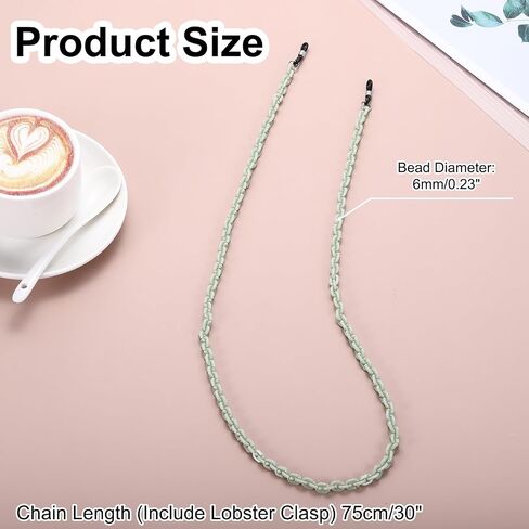 uxcell Eyeglass Chains for Women, Resin Eyeglass Holder Chains Adjustable Sunglasses Lanyards Holder Chains in Kuwait