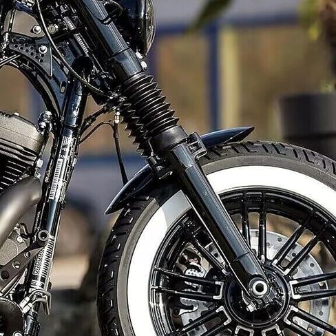 Motorcycle Short Front Fender Mudguard 13 5/8" Metal Iron Fit For Harley Sportster Forty Eight 48 XL1200X XL 1200 2010-2020 (Gloss Black) in Kuwait