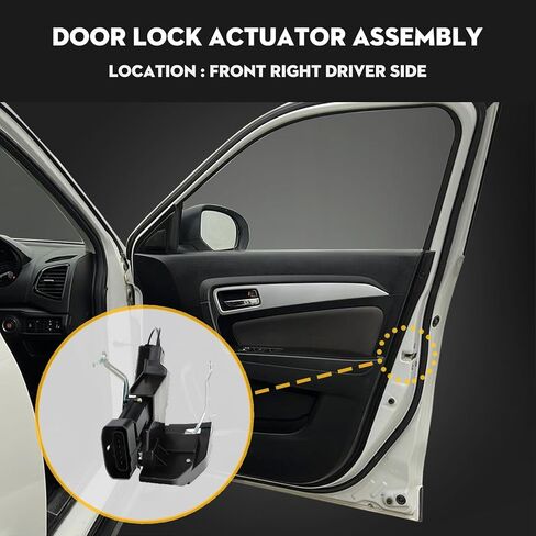 Hiedra Door Lock Actuator for 2004-2006 Toyota Tundra/2001-2007 Toyota Sequoia, Front Right Passenger Side, Replace Door Latch 69030-0C020,69030-0C021 in Saudi Arabia