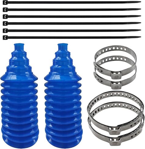 2PCS Universal Silicone Rack and Pinion Tie Rod Boots, Dustproof Steering Rack Boot with Locking C-Clamps and Bellow Cable Ties, Gaiter Pinion Boots Car Steering Gear Ball Cage Kit in Kuwait
