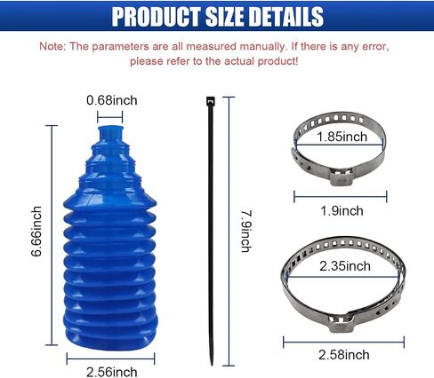 2PCS Universal Silicone Rack and Pinion Tie Rod Boots, Dustproof Steering Rack Boot with Locking C-Clamps and Bellow Cable Ties, Gaiter Pinion Boots Car Steering Gear Ball Cage Kit in Kuwait