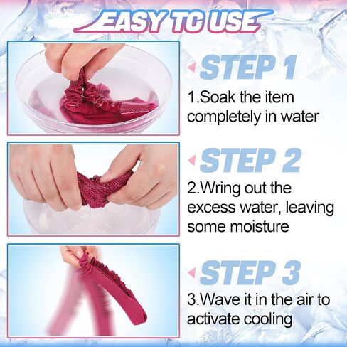 Cooling Headbands for Men Women - 4Pcs Highly Elastic Quick Chilly Workout Sweat Band, Comfortable Moisture Wicking Hairband in Kuwait