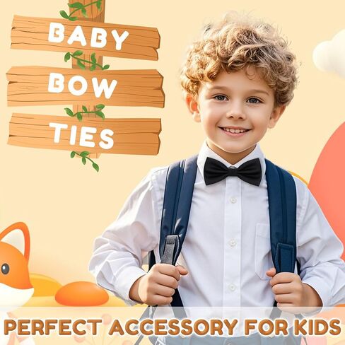 Bow Ties for Boys Kids Adjustable Toddler Bow Tie Baby Bowtie for Party School Wedding Banquet Graduation Leisure in Saudi Arabia