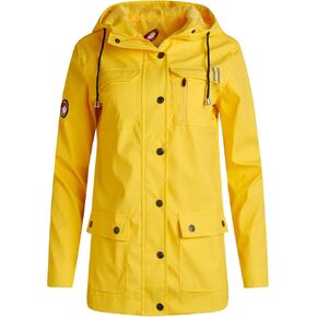CANADA WEATHER GEAR Womens Rain Jacket - Weather Resistant Lightweight Trench Coat with Adjustable Hood (Sizes: S-XXL)