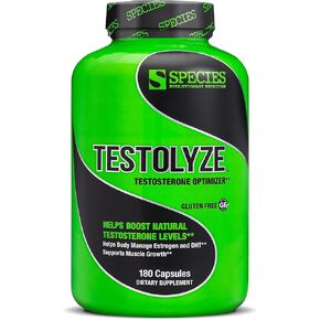 الأنواع التغذية Testolyze Natural Hestosterone Booster ، مصنوعة من 1250 ملغ من تريبولوس ، Dim ، Indole 3 Carbinol ، Saw Palmetto ، T Booster ، مكملات كمال الأجسام ، زيادة الرغبة الجنسية 180 قبعات