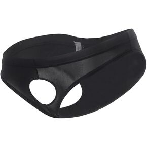 OhmyDear Men's Sexy Burss Open Open Front Ice Silk Infly Inderforts Interpants Banties Banties Banties Breadible