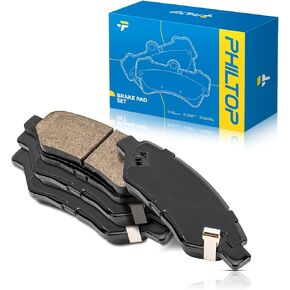 PHILTOP D1103 Rear Carbon Fiber Ceramic Brake Pads, Automotive Replacement Brake Pads for Honda 2006-2014 Ridgeline, Acura 2009-2014 TL, 4PCS