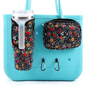 4PCS Organizer Holder for Bogg Bag, Accessories for Bogg Bags, Phone Holder compatible with Bogg Bag Original (Pink)