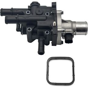 AMCC Thermostat Housing مع Gasket & Sensor متوافق مع 1.8L و 1.6L 2011-2016 Chevy Cruze ، 2012-2018 Chevy Sonic ، 2013-2018 Chevy Trax-استبدال: 25199824 ، 25192228 ، 902-033،15-81816