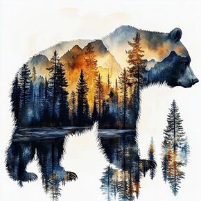 Keyifa 5d Diamond Painting Rainbow Landscape Diamond Art Kits للبالغين ، مستديرة تدريبات كاملة Aurora Borealis Diamond Paint