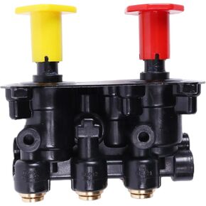 Air Sys Manifold Dash Control Valve Parking Brake 800259 RKN20622 Compatible with Bendix 1/4" Threaded Mounting Holes 3/8" PTC Ports BW800259 KN20622 745800259