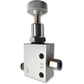 Universal Knob Adjustable Disk Drum Brake Proportioning Valve Silver Aluminum