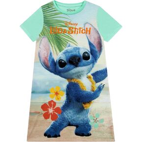 Disney Girls Nightdress, Short Sleeve Lilo And Stitch Nightdress, Girls' Nightgowns & Sleep Shirts, Stitch Pjs