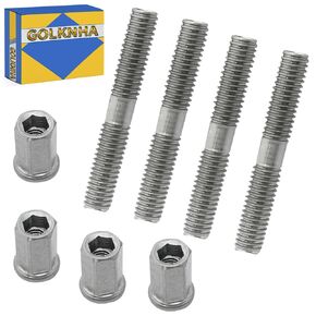 Stud Bolt Nut Kit Titanium Compatible with Yamaha Raptor 660 660R YFM660 YFM660R 2001 2002 2003 2004 2005 OEM# 90116-06541-00 90179-06668-00