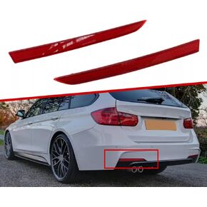 زوج العاكس المصد الخلفي المصباح الأيسر والأيمن يناسب BMW 3-Series F31 M Sport 2012-2017 63147847165 63147847166